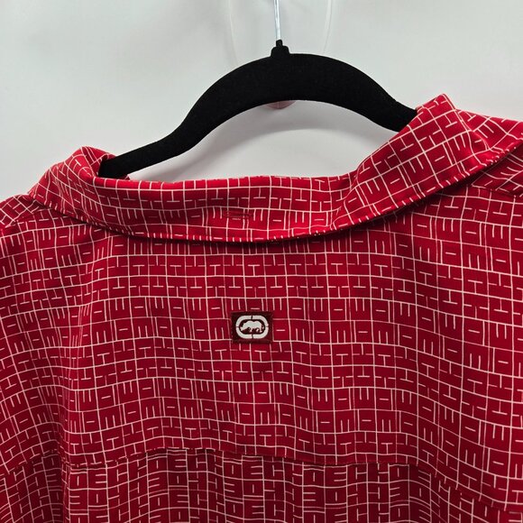 Marc Echo American Street Wear 90s Red White Design Button Down Shirt 3X - Picture 8 of 9
